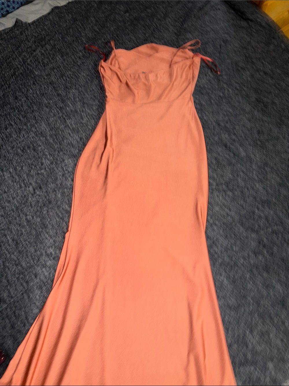 Windsor Spaghetti Strap Ruched Side Maxi Dress - Terracotta - Picture 3 of 3